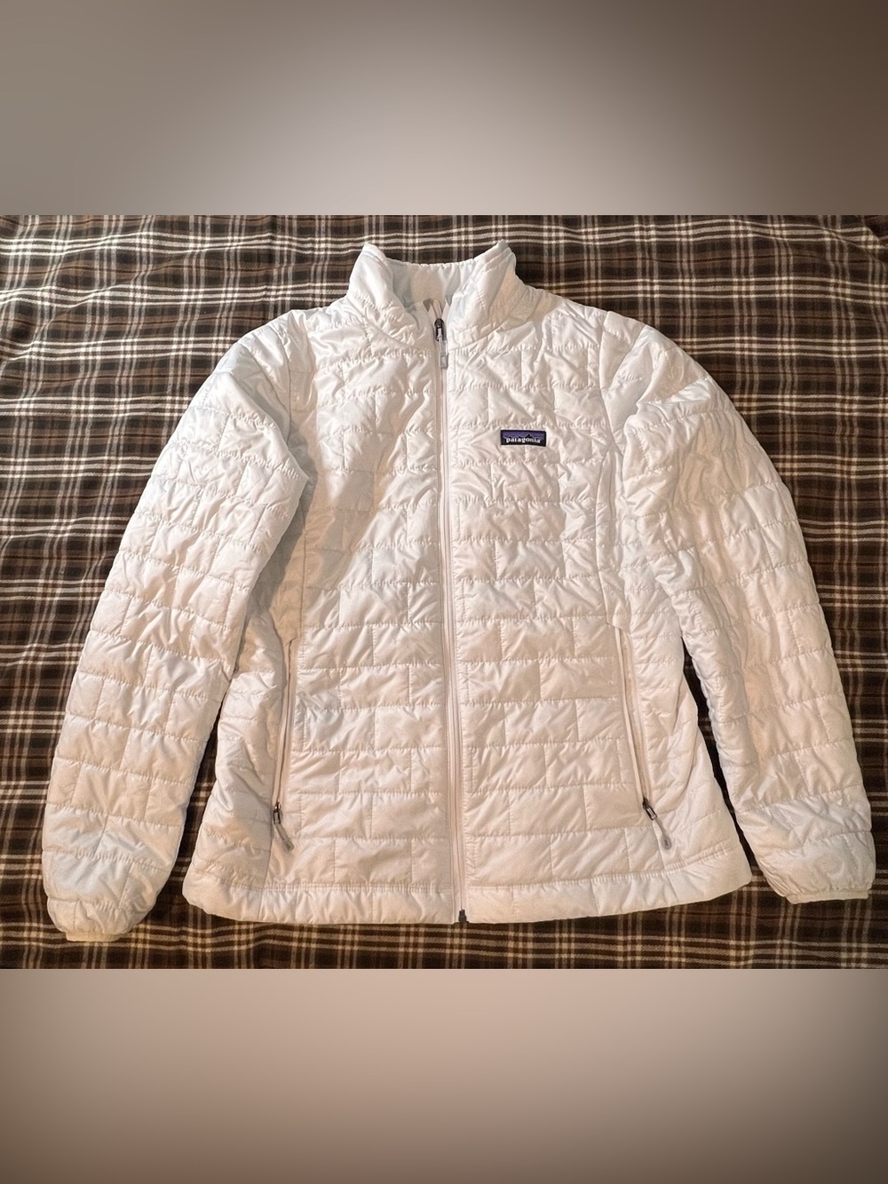 Patagonia White Women's Nano Puff Quilted Insulated Puffer Jacket Birch White L